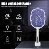 Intelligent Dual-Mode USB Rechargeable Mosquito & Fly Killer Racket