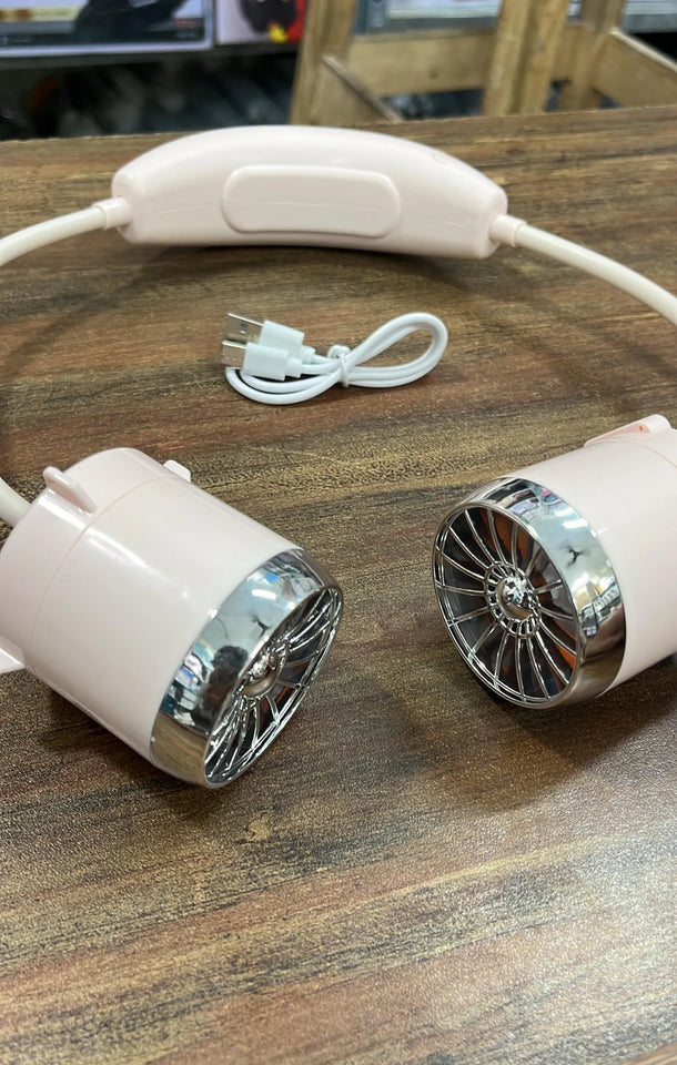 Bladeless Portable Neck Fan | Hands-Free USB-C Rechargeable Wearable Cooling Fan (800mAh)