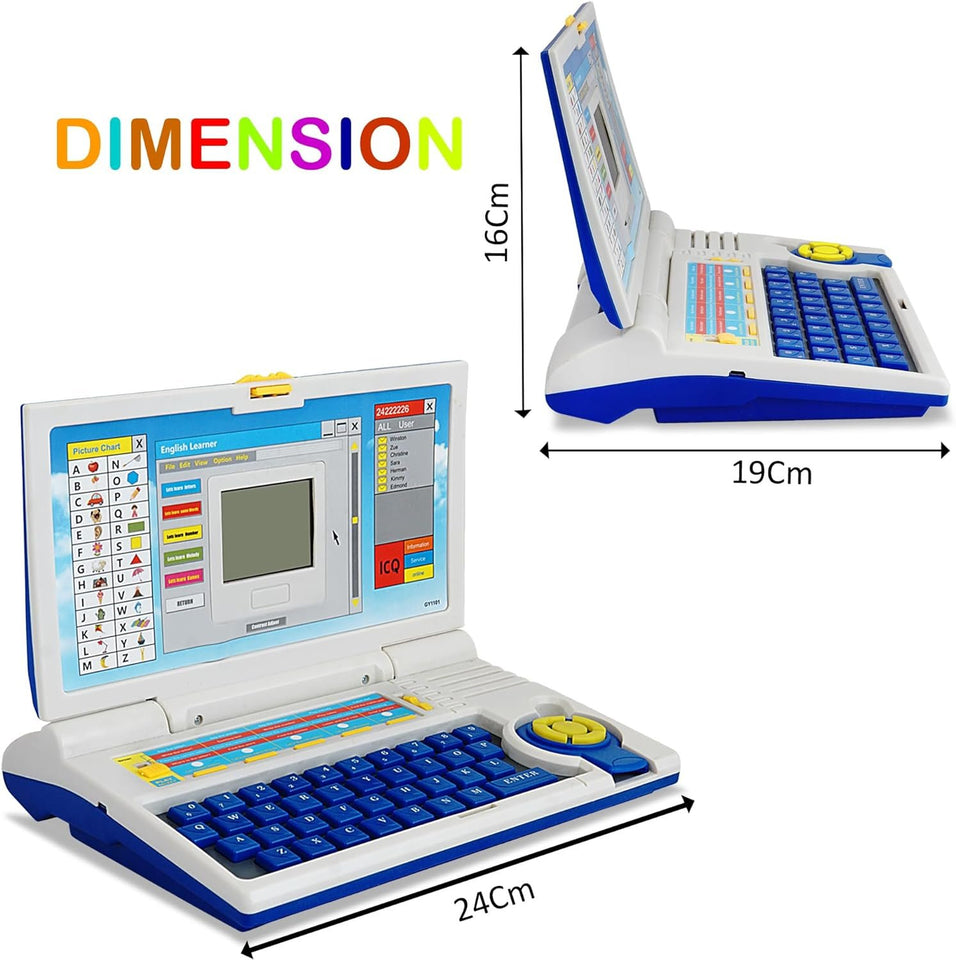 Kids Educational English Learner Laptop with 20 Learning Activities