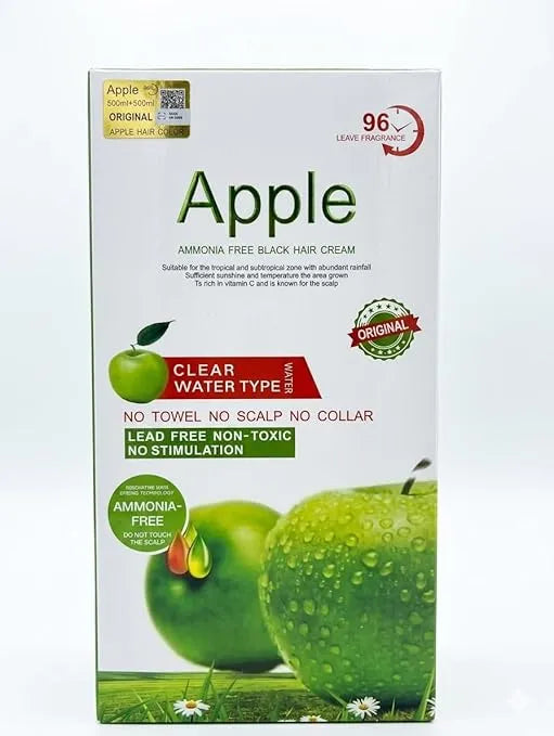 Apple Hair Color Natural Black Ammonia Free Pack Of 2 [500+500ml]