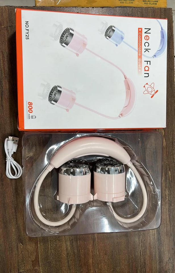 Bladeless Portable Neck Fan | Hands-Free USB-C Rechargeable Wearable Cooling Fan (800mAh)