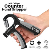 Adjustable Hand Grip Strengthener , 5-60KG Resistance, Compact Portable Grip Trainer for Muscle Fitness