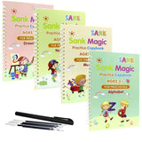 Sank Magic Practice Copybook (4 Books + Pen + 10 Refills) – Reusable Kids Book