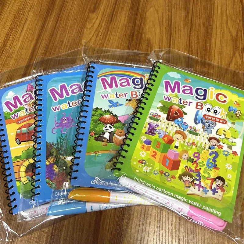Reusable Water Drawing Book with Magic Pen for Children
