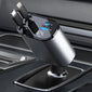 Multi-Port 120W Retractable USB-C Car Charger for Mobile Devices