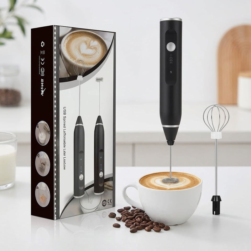 Rechargeable Coffee & Egg Beater – Portable Electric Handheld Milk Frother