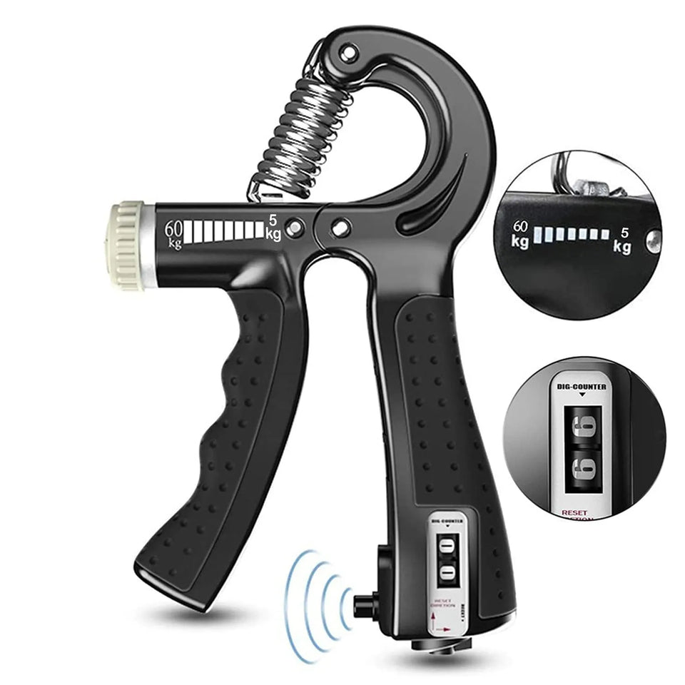 Adjustable Hand Grip Strengthener , 5-60KG Resistance, Compact Portable Grip Trainer for Muscle Fitness