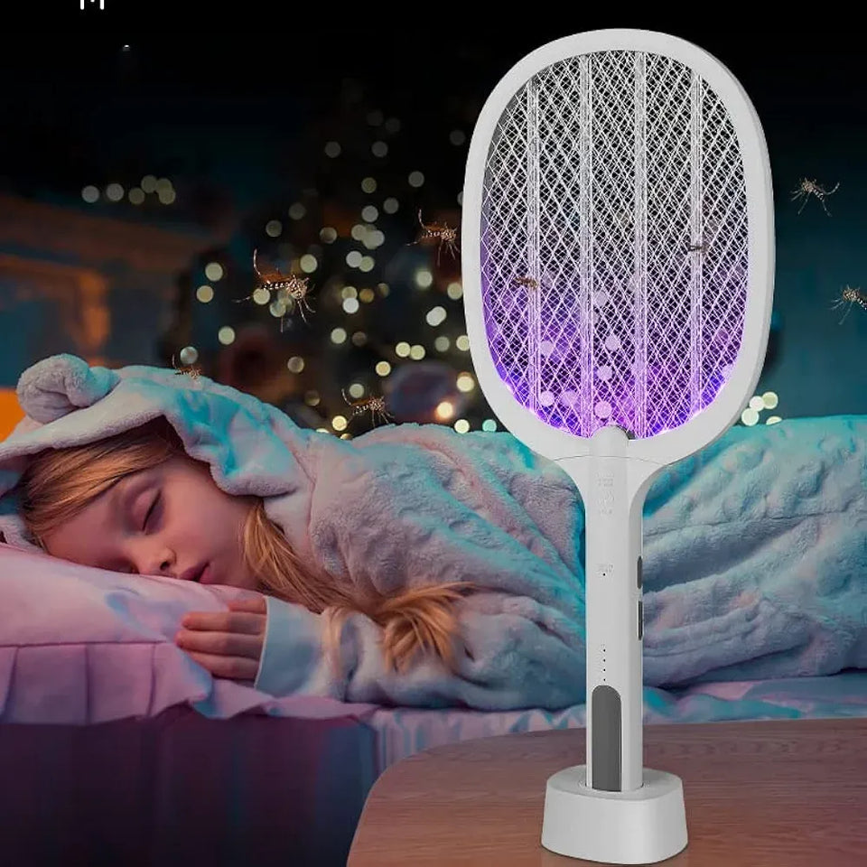 Intelligent Dual-Mode USB Rechargeable Mosquito & Fly Killer Racket