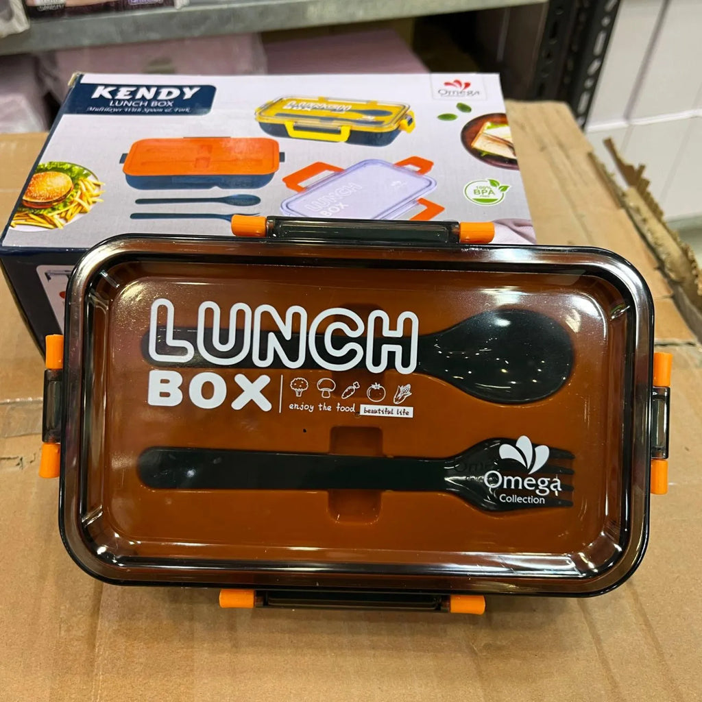 Kendy Lunch Box for School Kids with Spoon and Fork 850ML