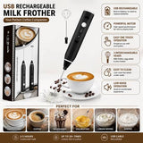 Rechargeable Coffee & Egg Beater – Portable Electric Handheld Milk Frother