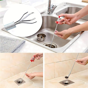 Stainless Steel Sink & Toilet Un-blocker Flexible Tool