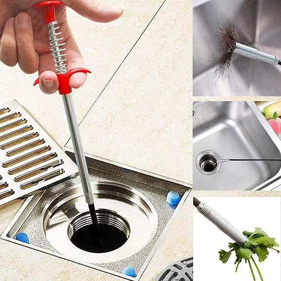 Stainless Steel Sink & Toilet Un-blocker Flexible Tool
