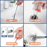 Stainless Steel Sink & Toilet Un-blocker Flexible Tool