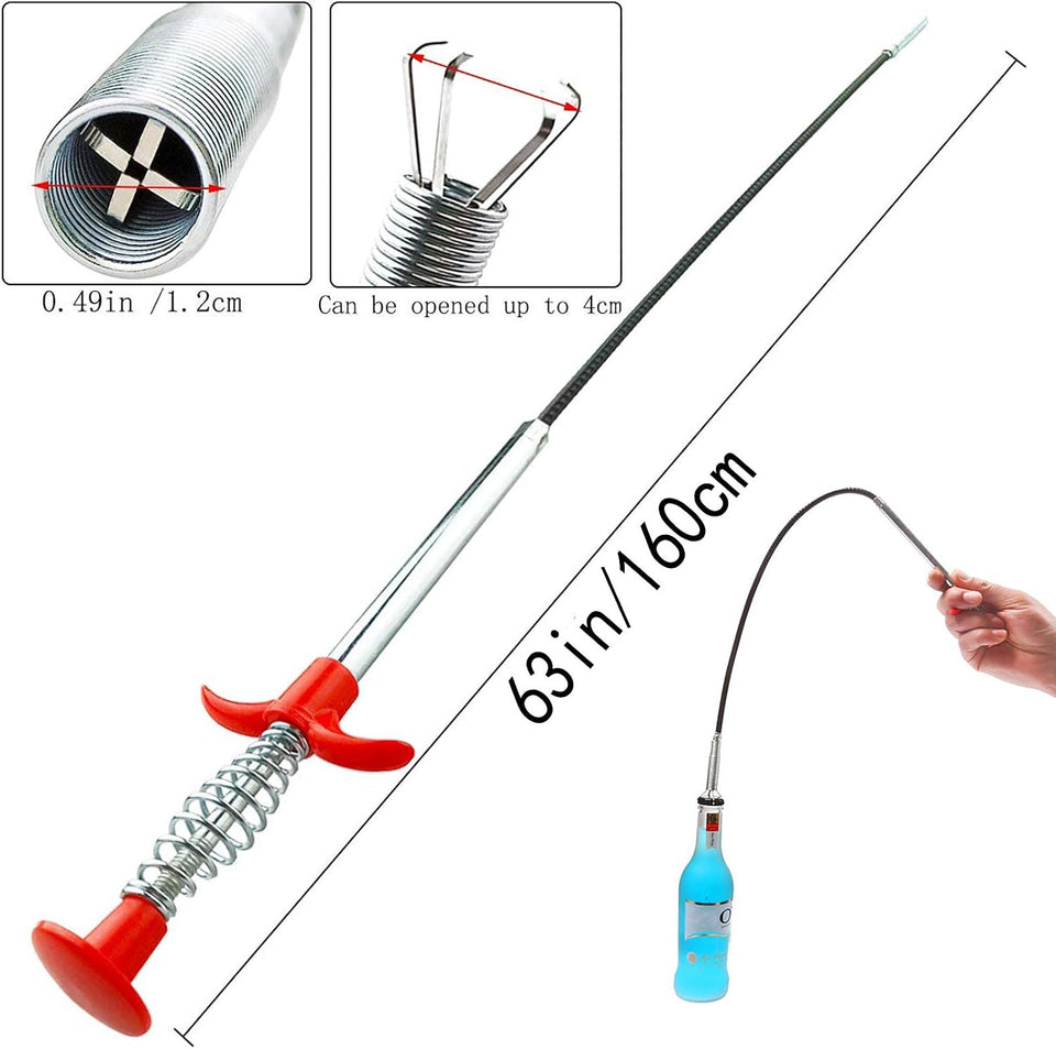 Stainless Steel Sink & Toilet Un-blocker Flexible Tool