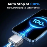 Smart Auto Stop Charging Adapter – Battery Health Protection | Auto Power-Off | Overcharge Protection | Fast Charging | Type-C Compatible