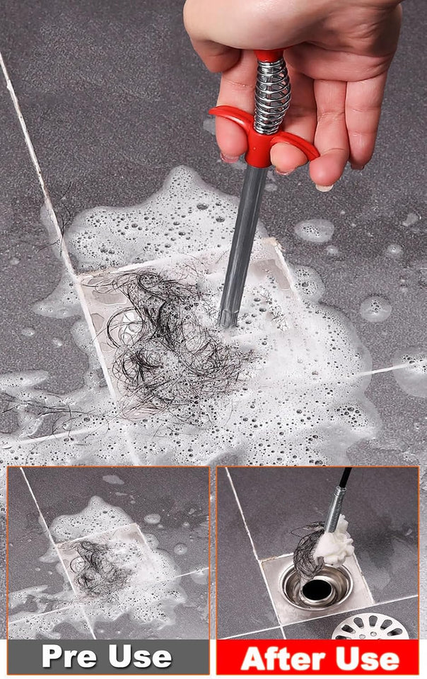 Stainless Steel Sink & Toilet Un-blocker Flexible Tool