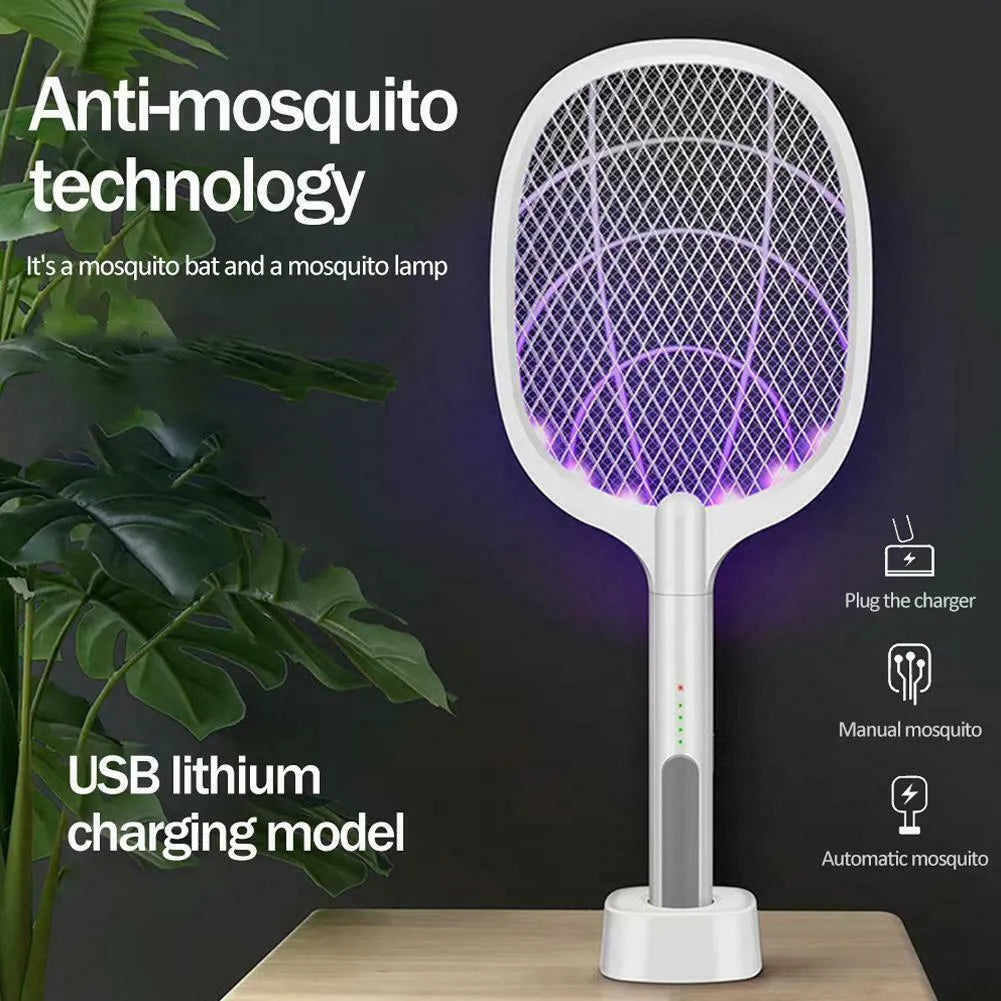 Intelligent Dual-Mode USB Rechargeable Mosquito & Fly Killer Racket