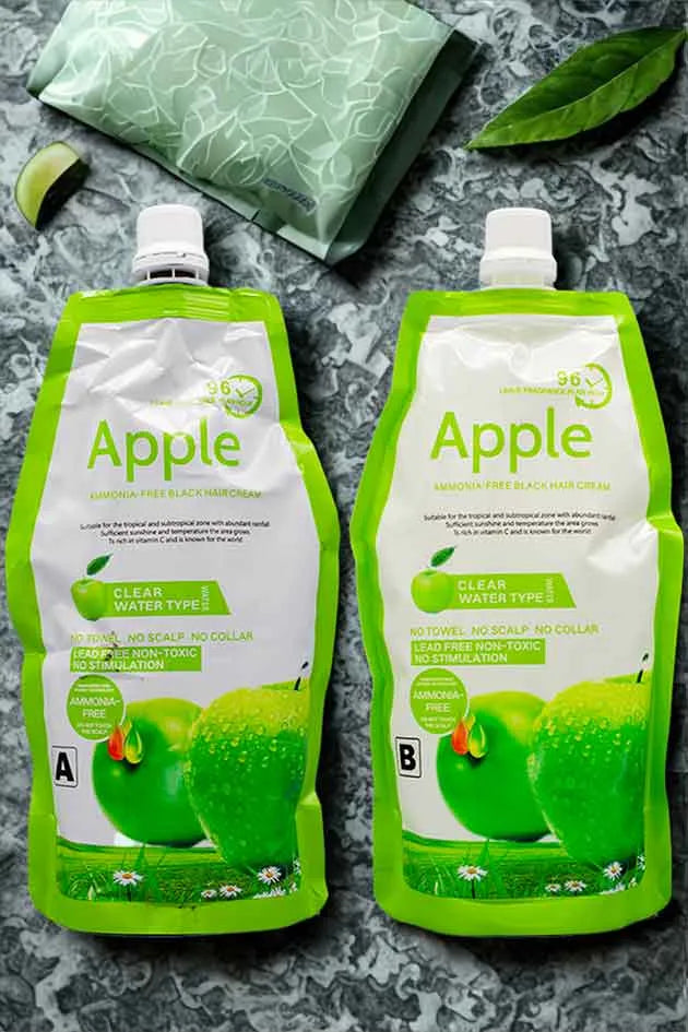 Apple Hair Color Natural Black Ammonia Free Pack Of 2 [500+500ml]