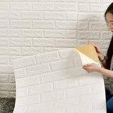 Self Adhesive 3D Wallpaper (Pack of 5) Peel And Stick Wall Panel Living Room Brick Stickers Bedroom Kids Room Brick Paper Home Decor