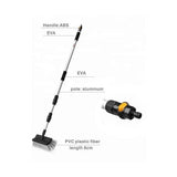 12FT Solar Panel Cleaning Brush with Water Flow | Extendable Telescopic Cleaning Brush
