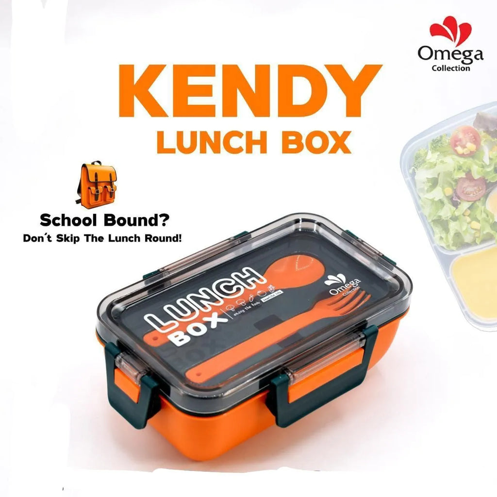 Kendy Lunch Box for School Kids with Spoon and Fork 850ML