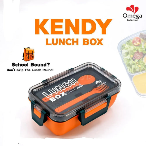 Kendy Lunch Box for School Kids with Spoon and Fork 850ML