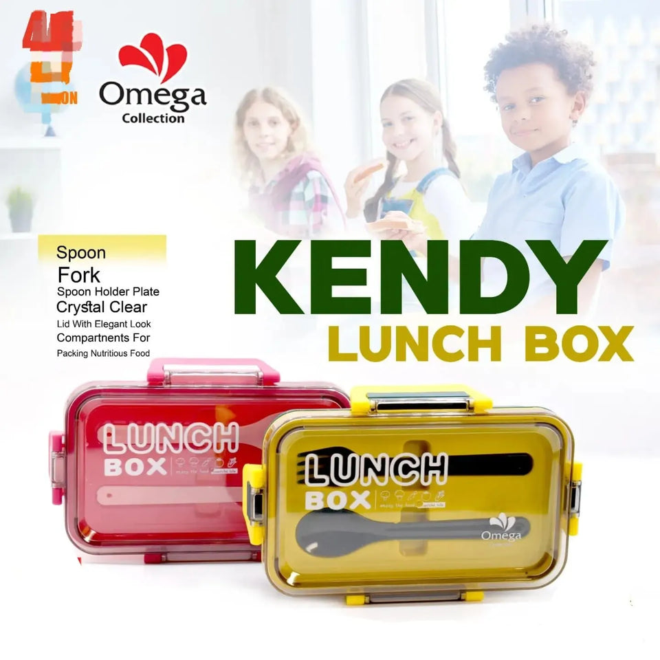Kendy Lunch Box for School Kids with Spoon and Fork 850ML
