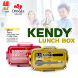 Kendy Lunch Box for School Kids with Spoon and Fork 850ML