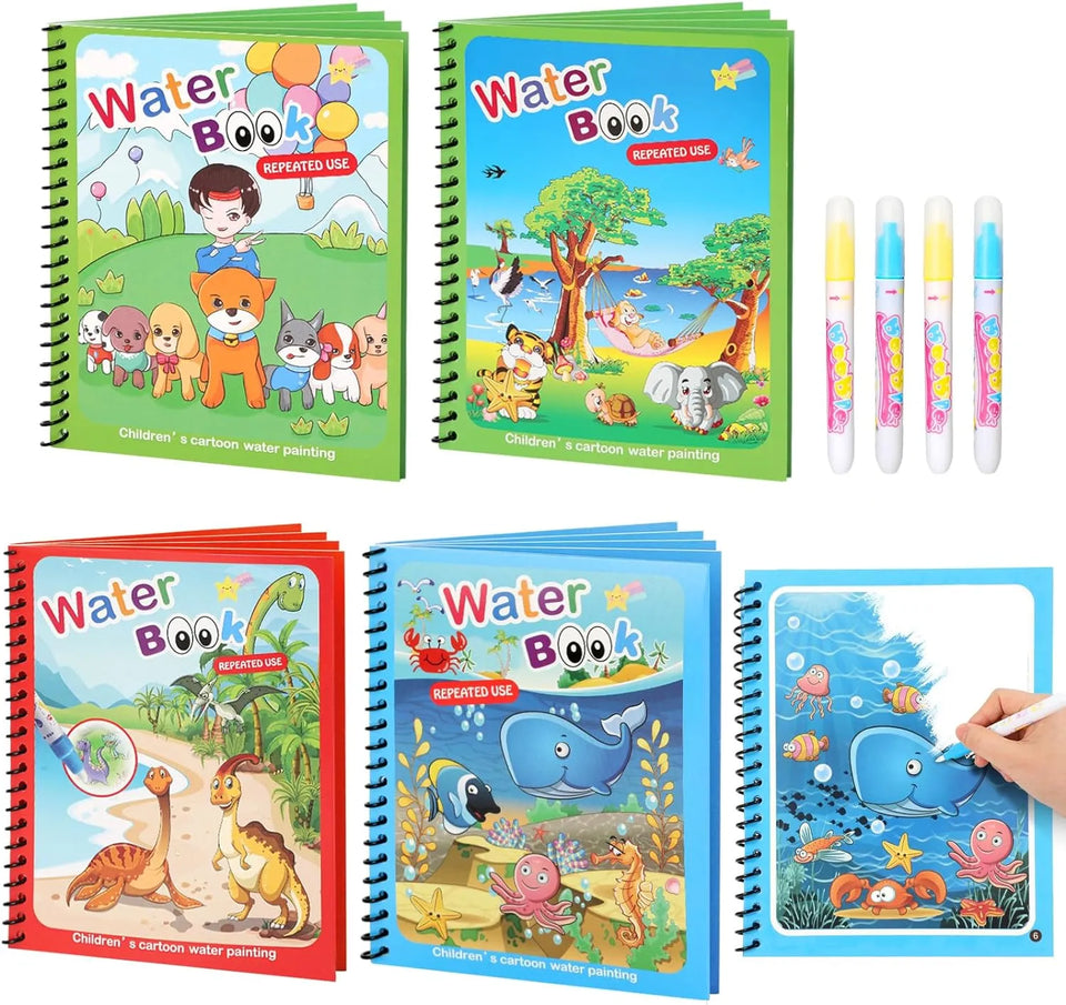 Reusable Water Drawing Book with Magic Pen for Children