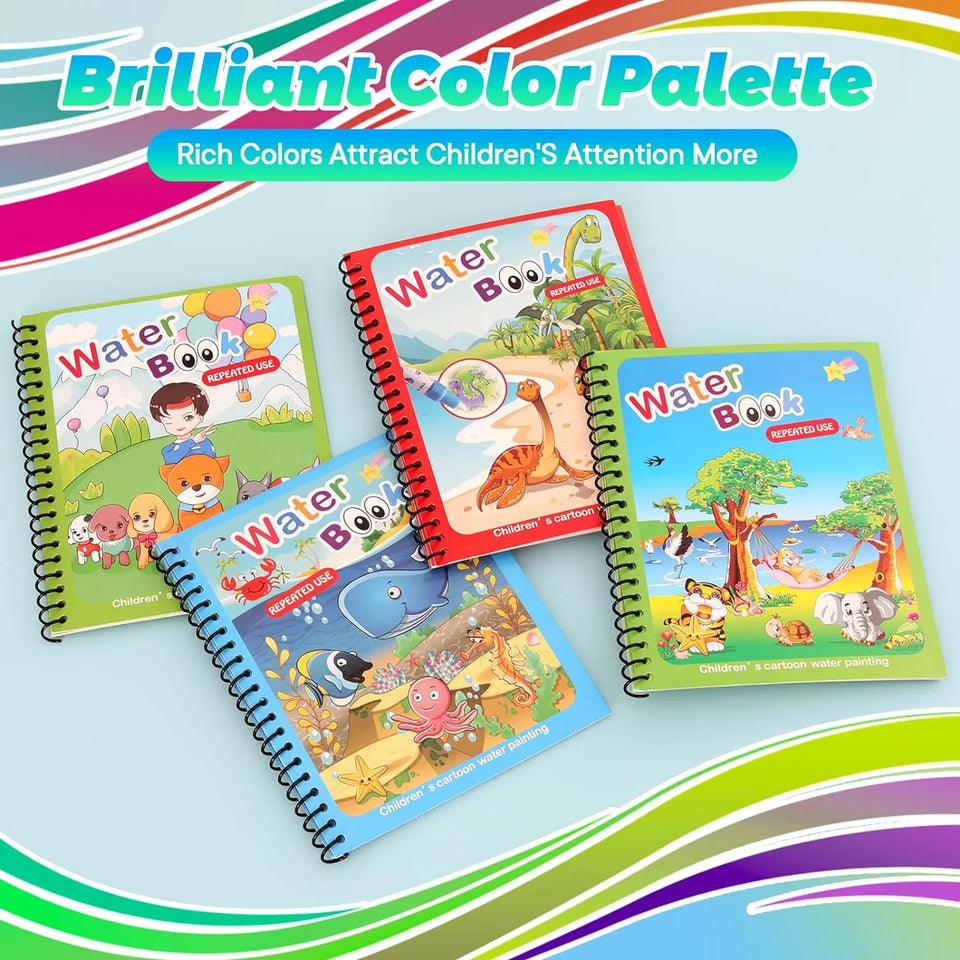 Reusable Water Drawing Book with Magic Pen for Children
