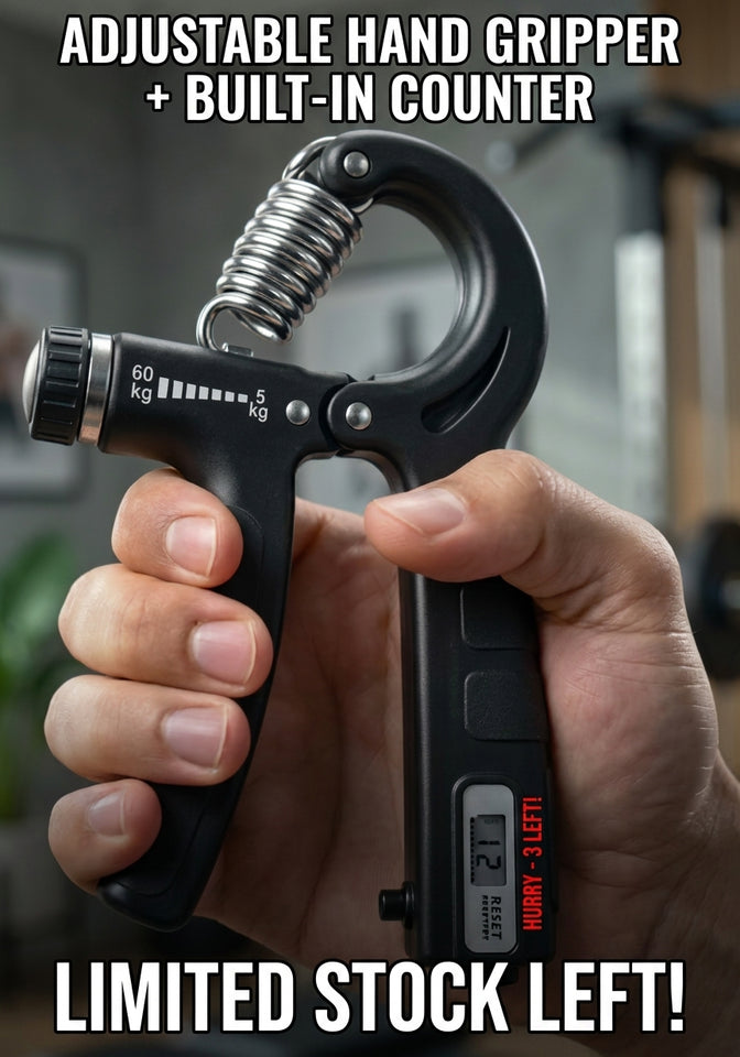 Adjustable Hand Grip Strengthener , 5-60KG Resistance, Compact Portable Grip Trainer for Muscle Fitness