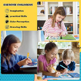 Magic Water Drawing Book for Kids – Reusable Mess-Free Coloring Book with Magic Pen