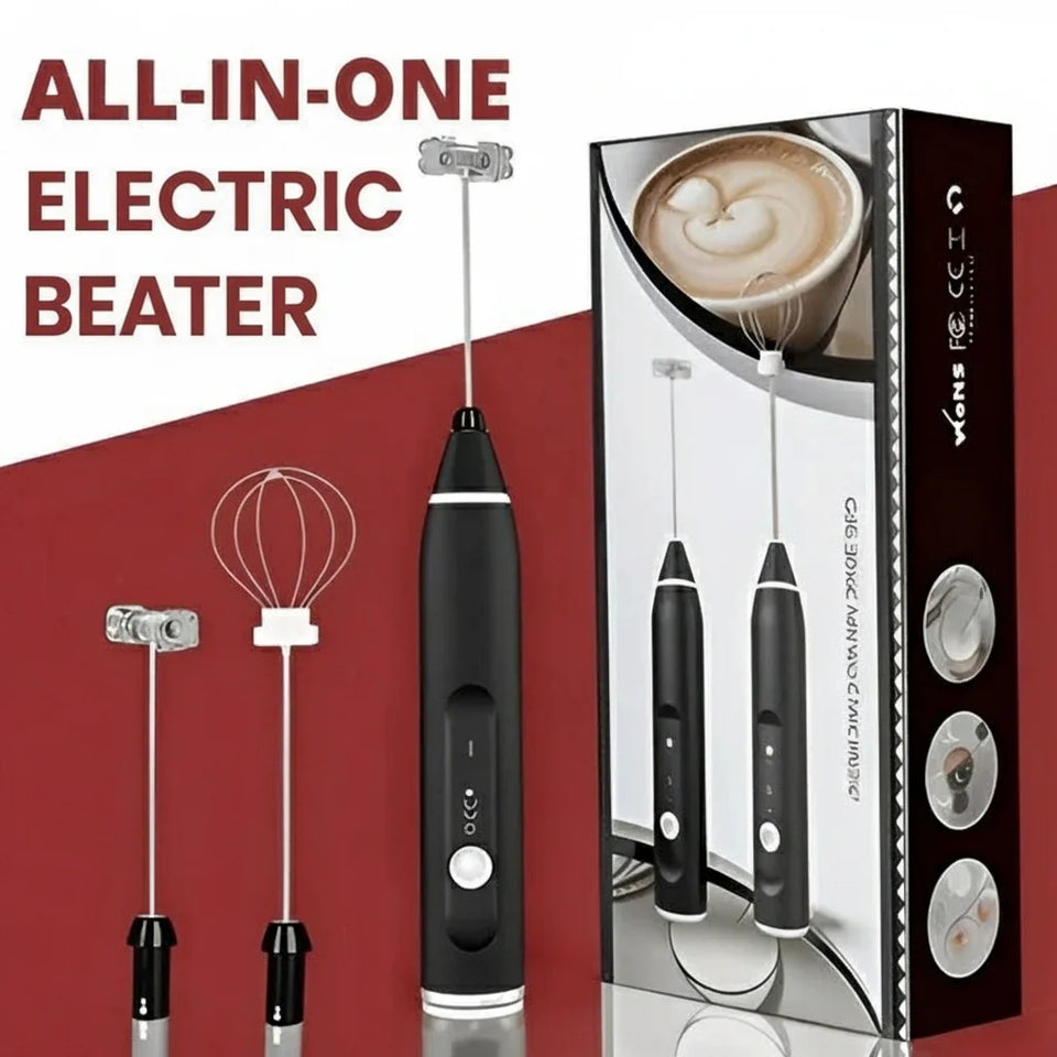 Rechargeable Coffee & Egg Beater – Portable Electric Handheld Milk Frother