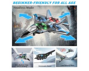 Fighter Jet Remote Control Airplane Toy for Kids I RC Fighter Jet Plane with Lights & Long Range1360 Flip Stunt Roll & Rechargeable Remote Control Aircraft