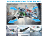 Fighter Jet Remote Control Airplane Toy for Kids I RC Fighter Jet Plane with Lights & Long Range1360 Flip Stunt Roll & Rechargeable Remote Control Aircraft