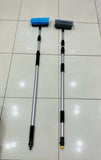 12FT Solar Panel Cleaning Brush with Water Flow | Extendable Telescopic Cleaning Brush