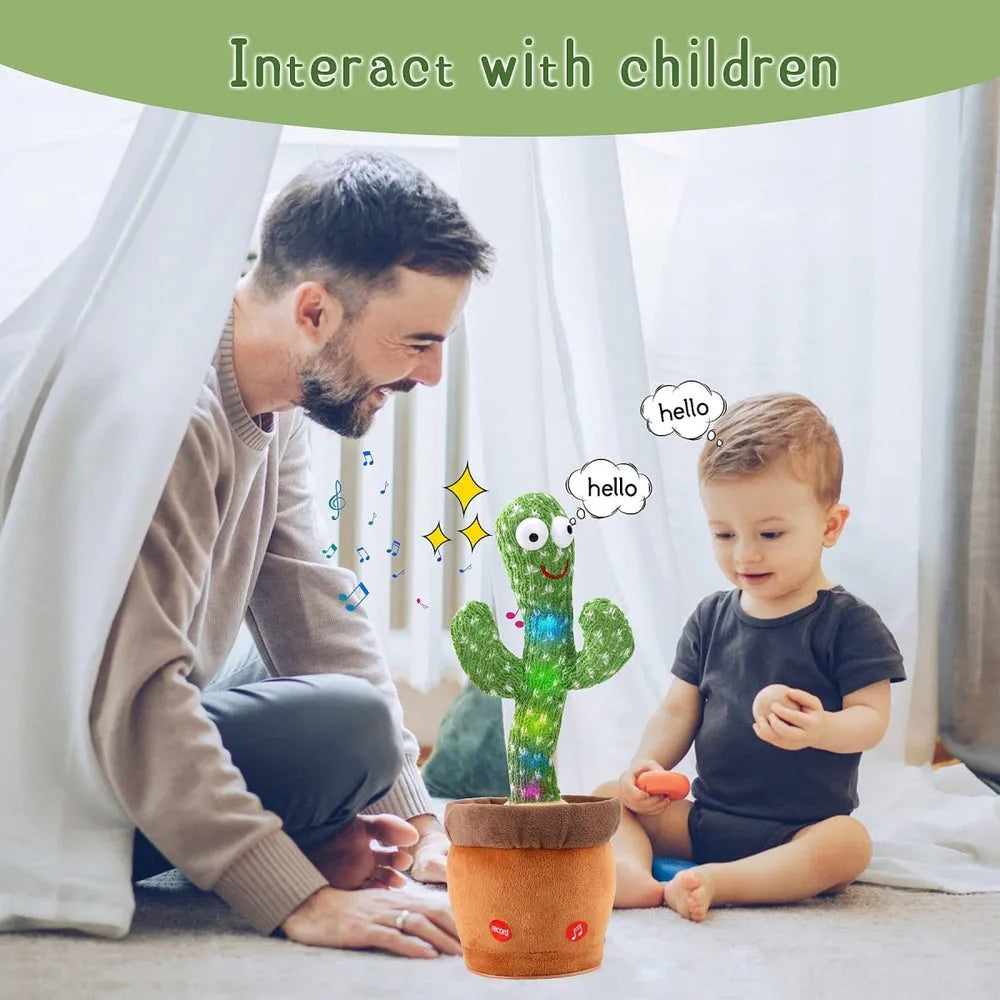 Cute Dancing & Talking Cactus Toy – Singing, Recording & Dancing Plush for Kids