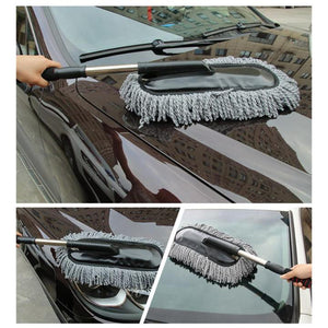Car Big Duster and Wash Brush - Dusting for Car | Microfiber Expandable Wet & Dry Use Duster