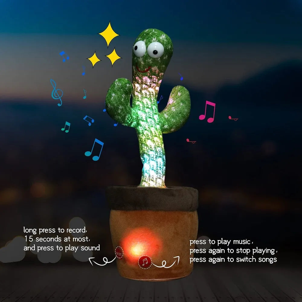 Cute Dancing & Talking Cactus Toy – Singing, Recording & Dancing Plush for Kids