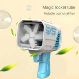 Bubble Gun Bazooka for Kids Colorful 36-Hole Bulbulay Maker