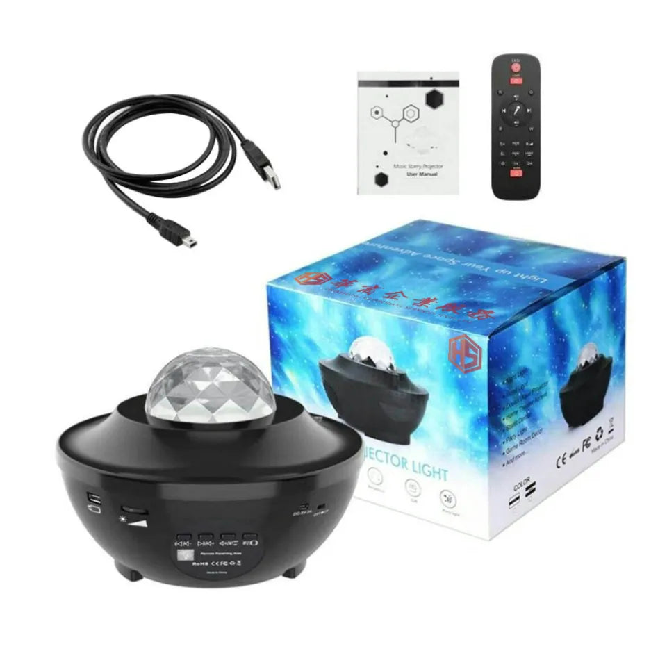 LED Galaxy Starry Sky Projector Night Light with Bluetooth Speaker