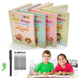 Sank Magic Practice Copybook (4 Books + Pen + 10 Refills) – Reusable Kids Book