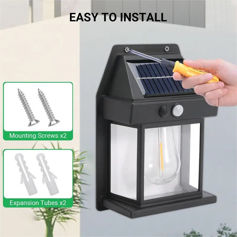 Outdoor Solar Wall Lamp with Motion Sensor & Human Body Induction
