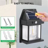 Outdoor Solar Wall Lamp with Motion Sensor & Human Body Induction