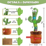 Cute Dancing & Talking Cactus Toy – Singing, Recording & Dancing Plush for Kids