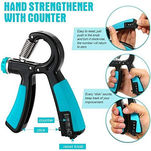 Adjustable Hand Grip Strengthener , 5-60KG Resistance, Compact Portable Grip Trainer for Muscle Fitness
