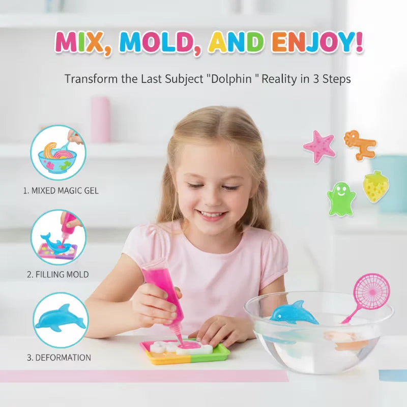 Magical Waterscape Magic Water Play Set Kit – DIY Water Elf Gel Toy Set for Kids