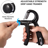 Adjustable Hand Grip Strengthener , 5-60KG Resistance, Compact Portable Grip Trainer for Muscle Fitness