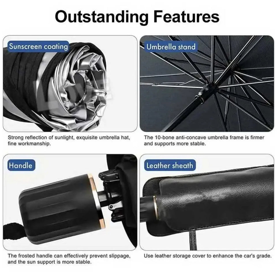 Car Sun Shade Protector Umbrella Style - Auto Front Screen Sunshade Covers Car Sun Protector