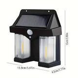 Outdoor Solar Wall Lamp with Motion Sensor & Human Body Induction